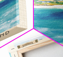 Cargar imagen en el visor de la galería, Cat Island, Bahamas Watercolor Beach Print, Vacation Gift, Bahamas Wall Art, Framed Canvas Print, Framed Beach Painting
