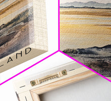 Load image into Gallery viewer, Chatham Island, New Zealand Watercolor Print, Vacation Gift, New Zealand Wall Art, Beach Painting, Beach Decor, Large Wall Art, Wood Frame Art
