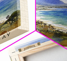 Load image into Gallery viewer, Coffee Bay, South Africa Watercolor Print, Vacation Gift, South Africa Wall Art, Beach Painting, Beach Decor, Large Wall Art, Wood Frame Art
