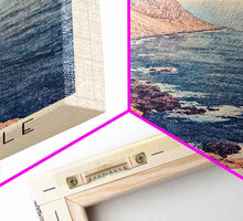 Load image into Gallery viewer, Cole Cole, Chile Watercolor Beach Print, Vacation Gift, Chile Wall Art, Beach Painting, Beach Decor, Beach Painting
