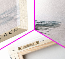 Load image into Gallery viewer, Coligny Beach, South Carolina Watercolor Print, Vacation Gift, South Carolina Wall Art, Beach Painting, Beach Decor, Large Wall Art, Wood Frame Art
