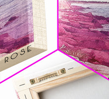 Load image into Gallery viewer, Côte de Granit Rose, France Watercolor Beach Print, Vacation Gift, France Wall Art, Framed Canvas Print, Framed Beach Painting
