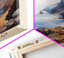 Load image into Gallery viewer, El Hierro, Spain Watercolor Beach Print, Vacation Gift, Spain Wall Art, Beach Painting, Beach Decor, Beach Painting
