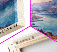 Load image into Gallery viewer, Falassarna Beach, Greece Watercolor Print, Vacation Gift, Greece Wall Art, Beach Painting, Beach Decor, Large Wall Art, Wood Frame Art
