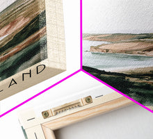 Load image into Gallery viewer, Flores Island, Portugal Watercolor Beach Print, Vacation Gift, Portugal Wall Art, Framed Canvas Print, Framed Beach Painting
