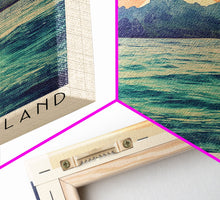 Carregar imagem no visualizador da galeria, Genovesa Island, Ecuador Watercolor Beach Print, Vacation Gift, Ecuador Wall Art, Framed Canvas Print, Framed Beach Painting
