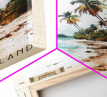 Load image into Gallery viewer, Trinidad Island, Brazil Watercolor Print, Vacation Gift, Brazil Wall Art, Beach Painting, Beach Decor, Large Wall Art, Wood Frame Art
