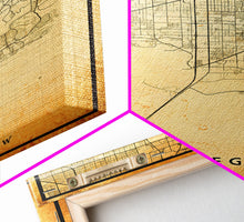 Load image into Gallery viewer, Old Las Vegas City Map Wall Art Canvas Print, Vintage Style Las Vegas Map, Framed Wall Art, Cool Las Vegas Nevada Wall Art, Office Decor

