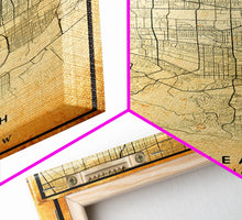 Load image into Gallery viewer, Long Beach map print poster or framed canvas | California map print poster canvas | Long Beach city map print poster canvas, distressed map
