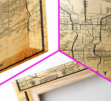 Carregar imagem no visualizador da galeria, Arlington Texas map print poster or framed canvas, Arlington map print poster canvas, Texas city map print poster canvas, Vintage Travel Art
