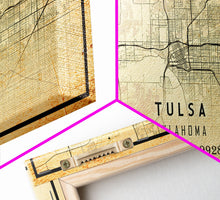 Load image into Gallery viewer, Tulsa Map Art - Oklahoma - Custom Tulsa City Streets Map Print -  University of Tulsa - Home Office Decor Tulsa Map Decor Oklahoma Wall Art
