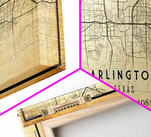 Carregar imagem no visualizador da galeria, Arlington Texas map print poster or framed canvas, Arlington map print poster canvas, Texas city map print poster canvas, Vintage Travel Art
