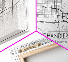 Cargar imagen en el visor de la galería, Chandler Street Map, Arizona Map, Map Print, Modern Art, Wall Art, Canvas Art, Office Décor, Prints Wall Art, Farmhouse Prints, Room Décor
