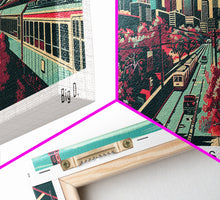 Load image into Gallery viewer, Dallas Texas Panoramic Travel Poster Canvas Print
