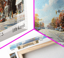 Load image into Gallery viewer, Sterling Heights Michigan Travel Poster, Framed Canvas Print, Office Art, Wall Hanging, Travel Gift, Living Room Art, Vintage Style
