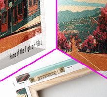 Carregar imagem no visualizador da galeria, Glendale Arizona Panoramic Wall Art, Framed Canvas Print, Mid Century Modern Style, Retro Pop Art Travel Poster, Living Room Art, Home Decor, Cityscape
