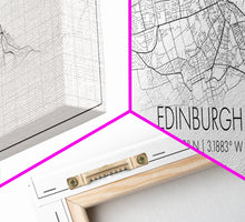 Load image into Gallery viewer, Panoramic Edinburgh City Map, United Kingdom Art, Map Print, Minimalist Wall Art, Canvas Art, Housewarming Gift, Street Map, Closing Gift
