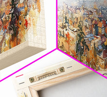 Cargar imagen en el visor de la galería, Bialystok Poland Panoramic Travel Poster, Framed Canvas Print or Metal Wall Art, Travel Art, Home Decor, Panoramic Painting, Midcentury Art
