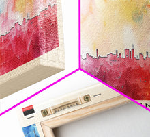 Load image into Gallery viewer, Bochum Germany Panoramic Travel Poster, Framed Canvas Print or Metal Wall Art, Travel Art, Home Decor, Panoramic Painting, Midcentury Art
