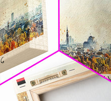 Load image into Gallery viewer, Braunschweig Germany Travel Art, City Art, Framed Canvas Print or Metal Wall Art, Europe Travel Poster, Panoramic Wall Art, Extra Wide Wall Art
