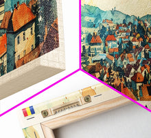 Load image into Gallery viewer, Braila Romania Travel Art, City Art, Framed Canvas Print or Metal Wall Art, Europe Travel Poster, Panoramic Wall Art, Extra Wide Wall Art
