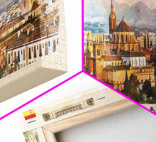 Load image into Gallery viewer, Cordoba Spain Travel Art, City Art, Framed Canvas Print or Metal Wall Art, Europe Travel Poster, Panoramic Wall Art, Extra Wide Wall Art
