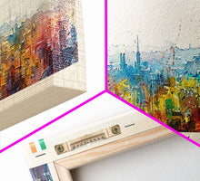 Load image into Gallery viewer, Cork Ireland Panoramic Travel Poster, Framed Canvas Print or Metal Wall Art, Travel Art, Home Decor, Panoramic Painting, Midcentury Art
