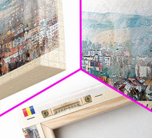 Load image into Gallery viewer, Craiova Romania Travel Print Wall Art, Panoramic City Art, Travel Art, Wall Decor, Vacation Gift, Framed Canvas Print Or Metal Art

