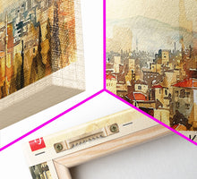 Load image into Gallery viewer, Diyarbakr Turkey Panoramic Travel Poster, Framed Canvas Print or Metal Wall Art, Travel Art, Home Decor, Panoramic Painting, Midcentury Art
