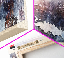 Load image into Gallery viewer, Duisburg Germany  Wall Art, Panoramic Travel Poster, Panoramic Framed Canvas Print, City Wall Art, Wall Hanging Home Decor, Travel Art
