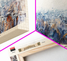 Load image into Gallery viewer, Dusseldorf Germany Travel Art, City Art, Framed Canvas Print or Metal Wall Art, Europe Travel Poster, Panoramic Wall Art, Extra Wide Wall Art
