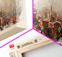 Load image into Gallery viewer, Elaz Turkey Wall Art, Panoramic Travel Poster, Panoramic Framed Canvas Print, City Wall Art, Wall Hanging Home Decor, Travel Art
