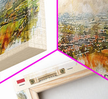 Load image into Gallery viewer, Enschede Netherlands Wall Art, Panoramic Travel Poster, Panoramic Framed Canvas Print, City Wall Art, Wall Hanging Home Decor, Travel Art
