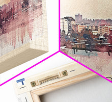 Load image into Gallery viewer, Espoo Finland Wall Art, Panoramic Travel Poster, Panoramic Framed Canvas Print, City Wall Art, Wall Hanging Home Decor, Travel Art
