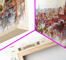 Load image into Gallery viewer, Gdansk Poland Travel Print Wall Art, Panoramic City Art, Travel Art, Wall Decor, Vacation Gift, Framed Canvas Print Or Metal Art
