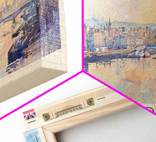 Carregar imagem no visualizador da galeria, Glasgow United Kingdom Travel Art, City Art, Framed Canvas Print or Metal Wall Art, Europe Travel Poster, Panoramic Wall Art, Extra Wide Wall Art
