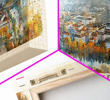 Carregar imagem no visualizador da galeria, Gliwice Poland Panoramic Travel Poster, Framed Canvas Print or Metal Wall Art, Travel Art, Home Decor, Panoramic Painting, Midcentury Art
