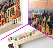 Carregar imagem no visualizador da galeria, Aalst Belgium Travel Print Wall Art, Panoramic City Art, Travel Art, Wall Decor, Vacation Gift, Framed Canvas Print Or Metal Art
