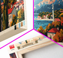 Carregar imagem no visualizador da galeria, Adapazar Turkey Panoramic Travel Poster, Framed Canvas Print or Metal Wall Art, Travel Art, Home Decor, Panoramic Painting, Midcentury Art
