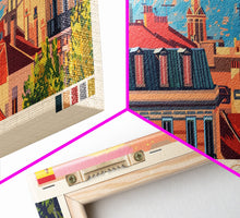Carregar imagem no visualizador da galeria, Alcorcón Spain Panoramic Travel Poster, Framed Canvas Print or Metal Wall Art, Travel Art, Home Decor, Panoramic Painting, Midcentury Art
