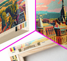Carregar imagem no visualizador da galeria, Arad Romania Travel Art, City Art, Framed Canvas Print or Metal Wall Art, Europe Travel Poster, Panoramic Wall Art, Extra Wide Wall Art
