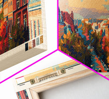 Cargar imagen en el visor de la galería, Bialystok Poland Panoramic Travel Poster, Framed Canvas Print or Metal Wall Art, Travel Art, Home Decor, Panoramic Painting, Midcentury Art
