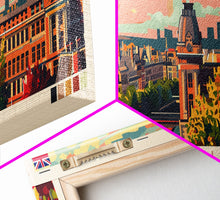 Cargar imagen en el visor de la galería, Birmingham United Kingdom Travel Print Wall Art, Panoramic City Art, Travel Art, Wall Decor, Vacation Gift, Framed Canvas Print Or Metal Art
