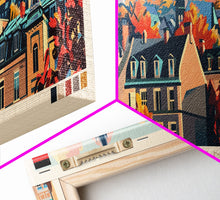 Load image into Gallery viewer, Bochum Germany Panoramic Travel Poster, Framed Canvas Print or Metal Wall Art, Travel Art, Home Decor, Panoramic Painting, Midcentury Art
