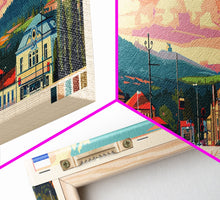 Load image into Gallery viewer, Bratsk Russia Travel Print Wall Art, Panoramic City Art, Travel Art, Wall Decor, Vacation Gift, Framed Canvas Print Or Metal Art
