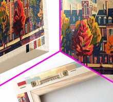 Load image into Gallery viewer, Breda Netherlands Panoramic Travel Poster, Framed Canvas Print or Metal Wall Art, Travel Art, Home Decor, Panoramic Painting, Midcentury Art
