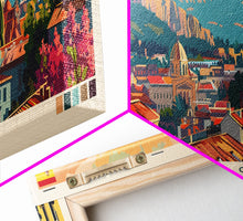 Carregar imagem no visualizador da galeria, Burgos Spain Wall Art, Panoramic Travel Poster, Panoramic Framed Canvas Print, City Wall Art, Wall Hanging Home Decor, Travel Art
