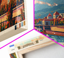 Cargar imagen en el visor de la galería, Cheboksary Russia Travel Art, City Art, Framed Canvas Print or Metal Wall Art, Europe Travel Poster, Panoramic Wall Art, Extra Wide Wall Art
