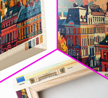 Cargar imagen en el visor de la galería, Cherkasy Ukraine Travel Art, City Art, Framed Canvas Print or Metal Wall Art, Europe Travel Poster, Panoramic Wall Art, Extra Wide Wall Art
