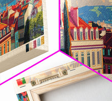 Cargar imagen en el visor de la galería, Coimbra Portugal Travel Art, City Art, Framed Canvas Print or Metal Wall Art, Europe Travel Poster, Panoramic Wall Art, Extra Wide Wall Art
